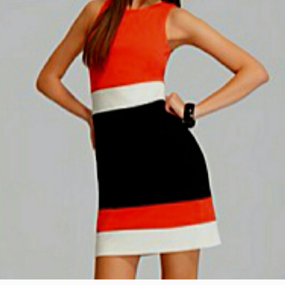 Vince Camuto Wide Stripes colorblock dress